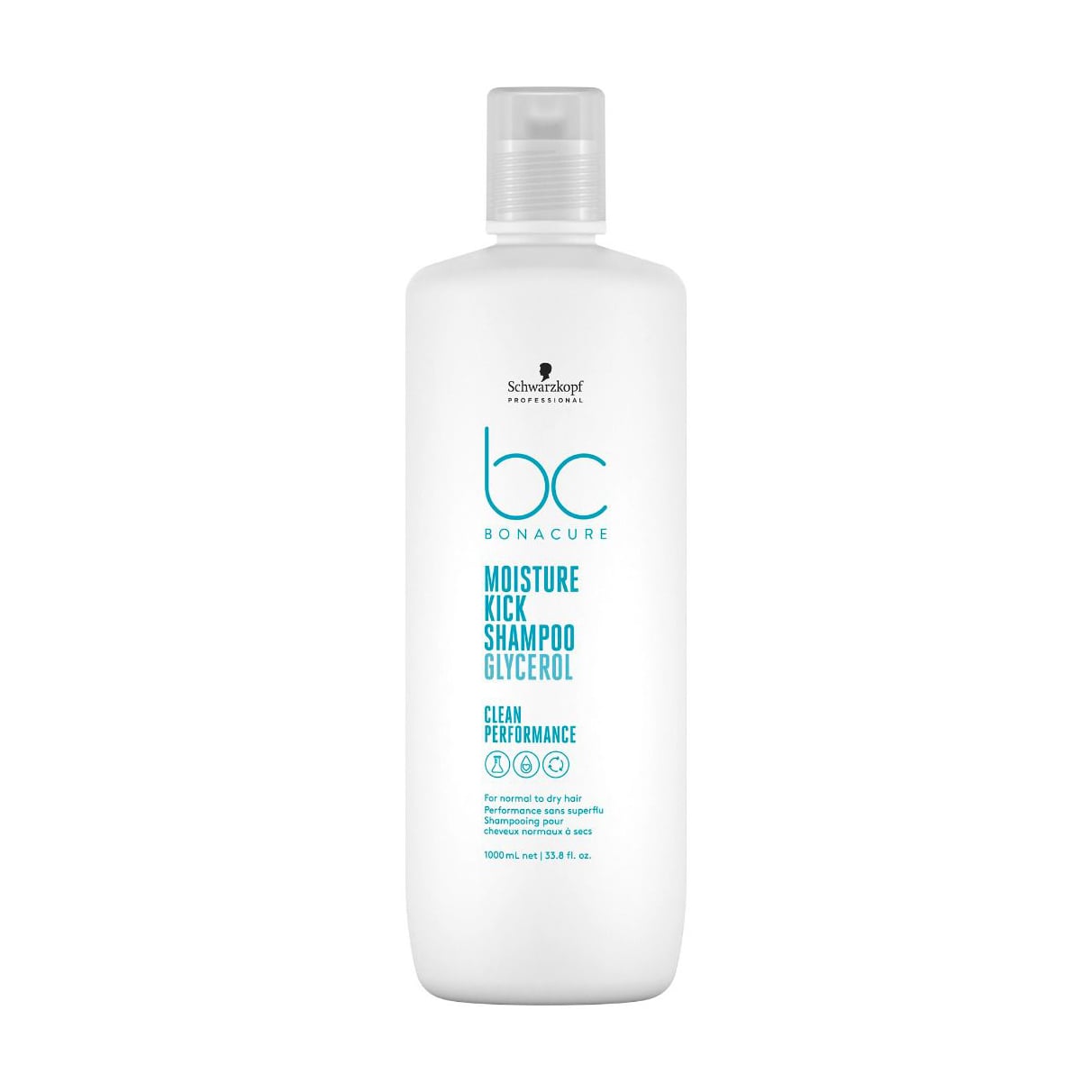 Зволожувальний шампунь Schwarzkopf Professional BC Bonacure Moisture Kick Shampoo Glycerol для нормального та сухого волосся, 1 л